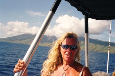 Carolina meditates in a Heiau - Hawaiian Sacred Place of the Hawaiian Kahunas