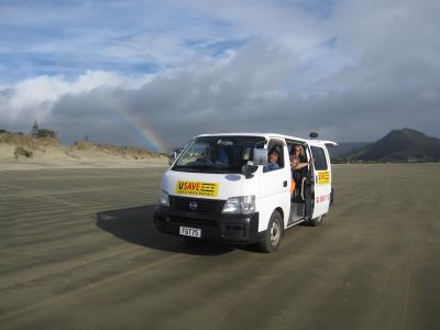 Our bus on 90 miles beach