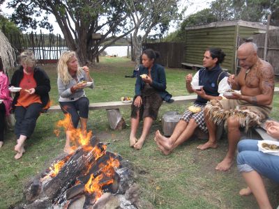 Maori traditional vegetarian meal