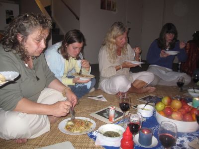 Birthday Polynesian dinner on mat